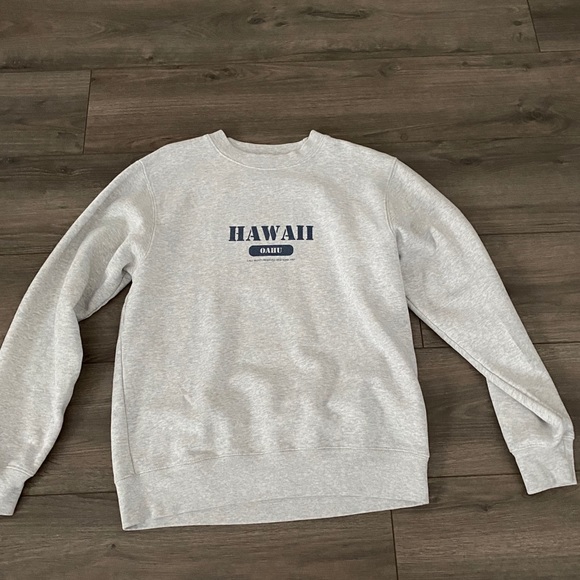Brandy Melville Sweaters - grey hawaii crew neck